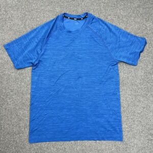 Rhone Men's Athletic Performance T Shirt Blue Short Sleeve Gym Medium